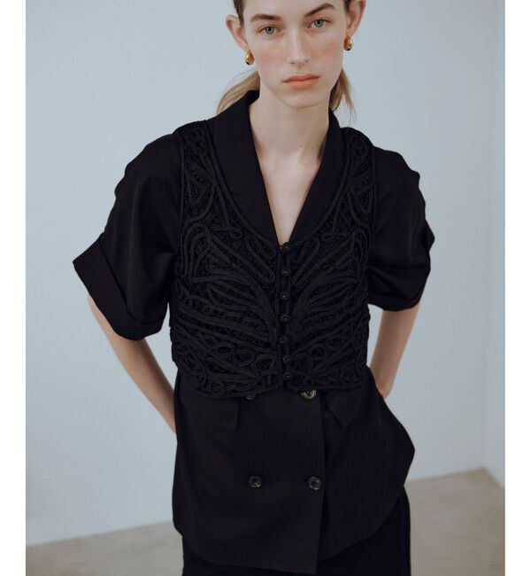 ADAM ET ROPE'「コードレースタンクジレ」|ベスト・ジレ|