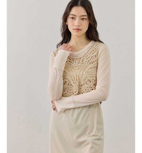 ADAM ET ROPE'「コードレースタンクジレ」|ベスト・ジレ|