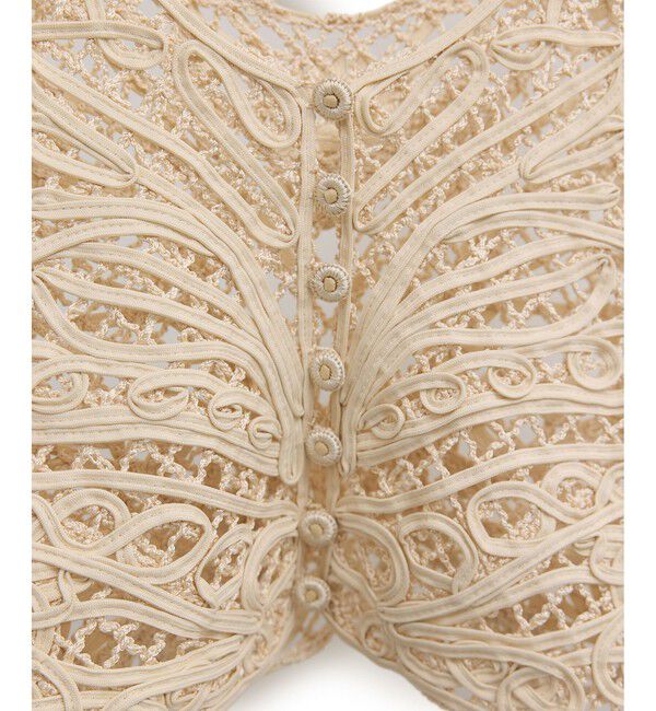 ADAM ET ROPE'「コードレースタンクジレ」|ベスト・ジレ|