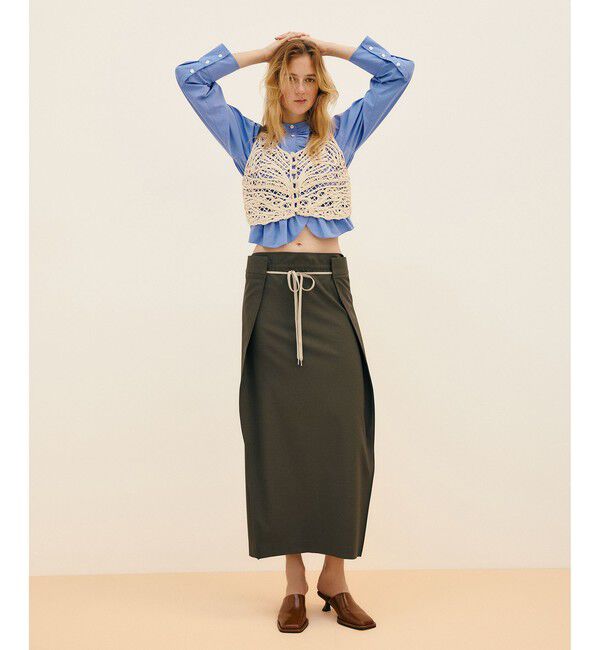 ADAM ET ROPE'「コードレースタンクジレ」|ベスト・ジレ|