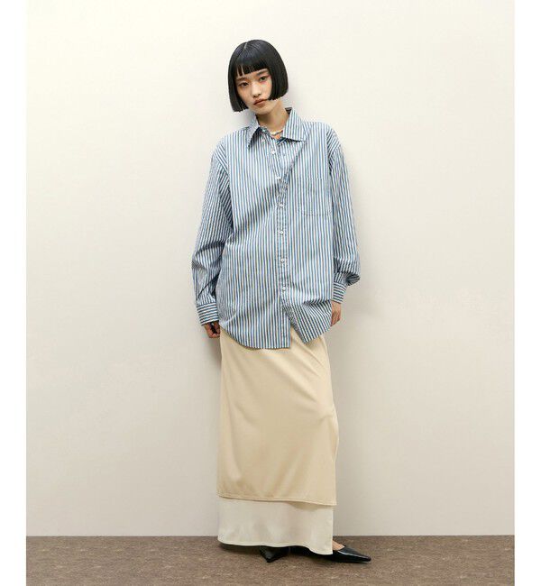 ADAM ET ROPE'「バイカラーエラスティックスカート」|スカート|