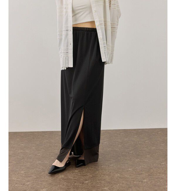 ADAM ET ROPE'「バイカラーエラスティックスカート」|スカート|