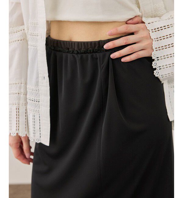 ADAM ET ROPE'「バイカラーエラスティックスカート」|スカート|