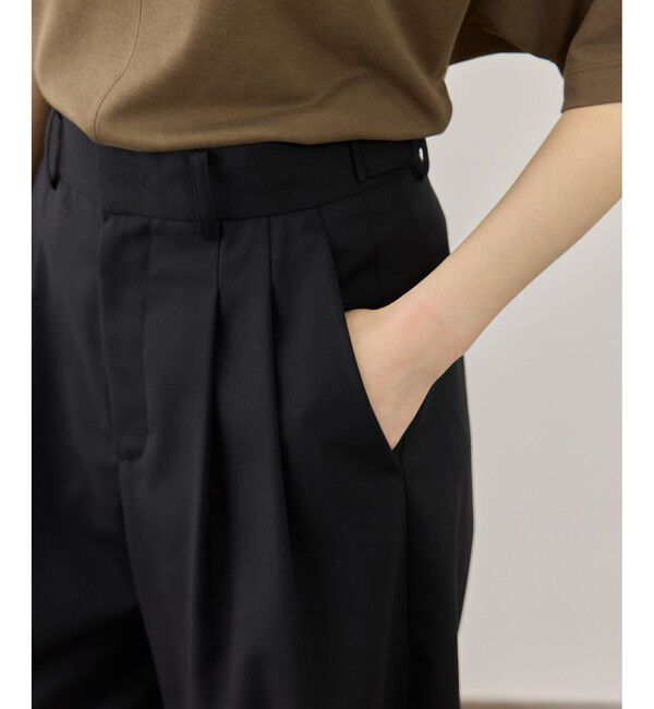 ADAM ET ROPE'「【サステナブル】アジャストハーフパンツ」|チノ|