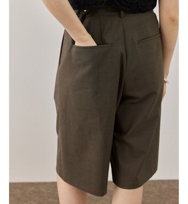 ADAM ET ROPE'「【サステナブル】アジャストハーフパンツ」|チノ|