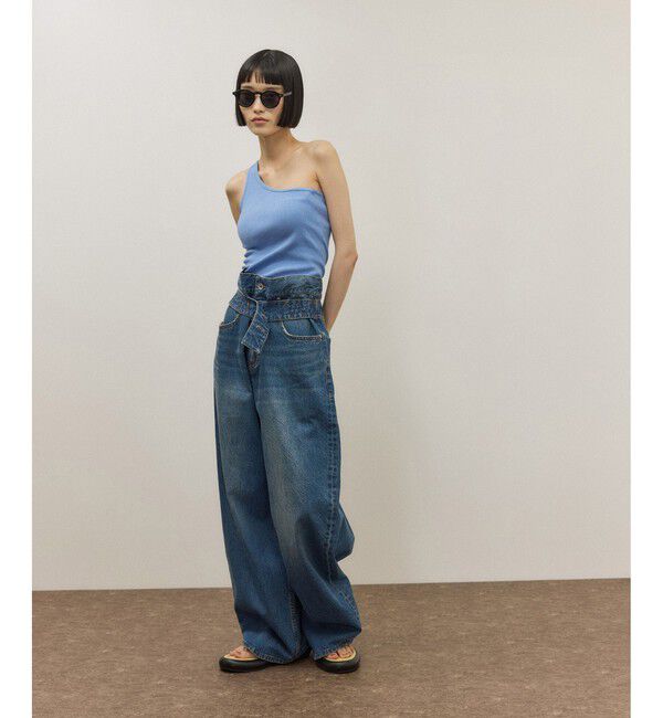 ADAM ET ROPE'「シルク混ワンショルタンクトップ」|タンクトップ|