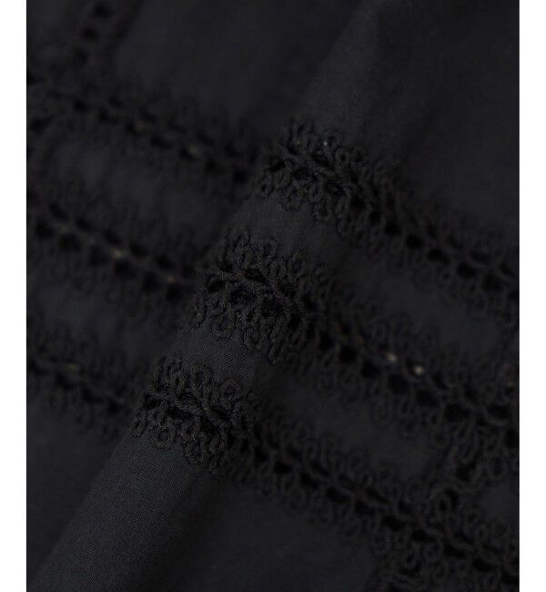 ADAM ET ROPE'「【一部WEB限定カラー】エンブロイダリーコンビシャツ」|シャツ・ブラウス|