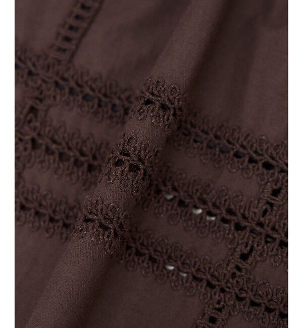 ADAM ET ROPE'「【一部WEB限定カラー】エンブロイダリーコンビシャツ」|シャツ・ブラウス|