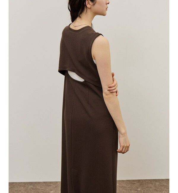 ADAM ET ROPE'「ディープネックカットソーワンピース」|ワンピース|