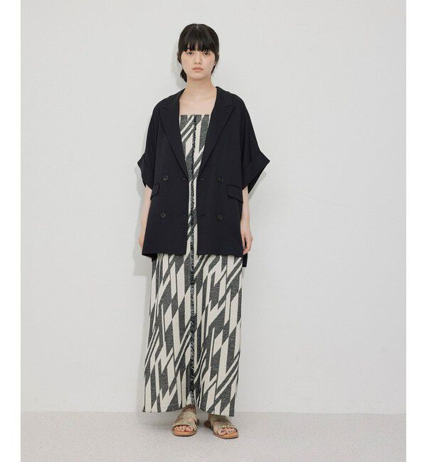 ADAM ET ROPE'「【サステナブル】ショートスリーブシャツジャケット」|テーラードジャケット|