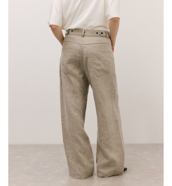 ADAM ET ROPE'「リネン5ポケットパンツ」|チノ|