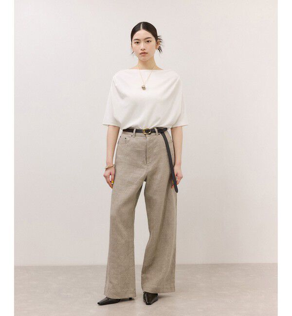 ADAM ET ROPE'「リネン5ポケットパンツ」|チノ|