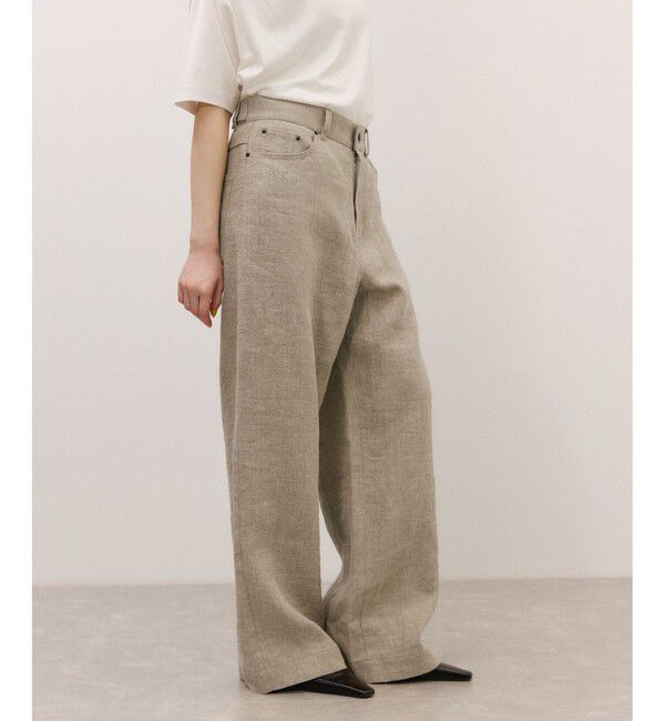 ADAM ET ROPE'「リネン5ポケットパンツ」|チノ|