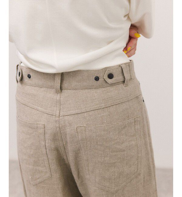 ADAM ET ROPE'「リネン5ポケットパンツ」|チノ|