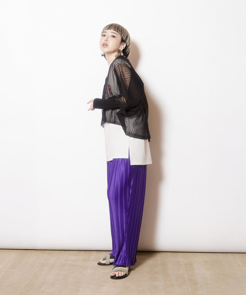  「シアーストライプニットカーディガン」|ニット・セーター|