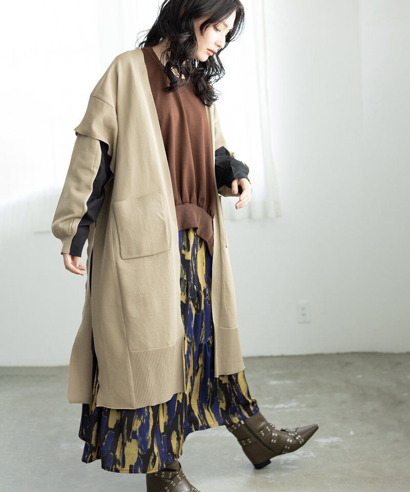  「切替ニットカーディガン」|ニット・セーター|