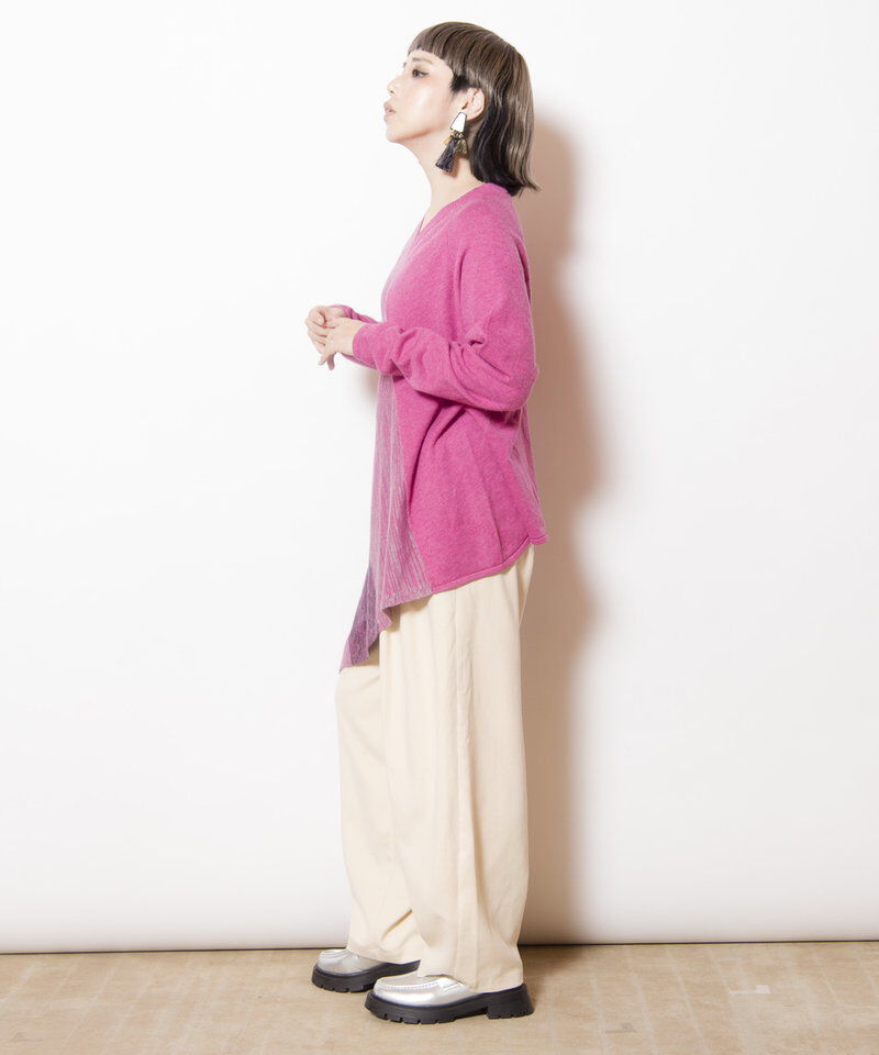  「アシンメトリーニットプルオーバー」|ニット・セーター|