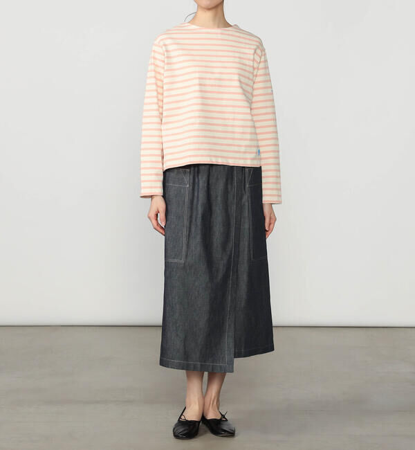 ORCIVAL「ORCIVAL | コットンロード クルーネック ワイドフレンチバスクTシャツ WOMEN」|Tシャツ・カットソー|