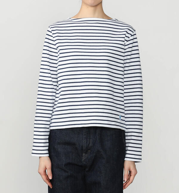 ORCIVAL「ORCIVAL | コットンロード ボートネック クロップドバスクTシャツ WOMEN」|Tシャツ・カットソー|