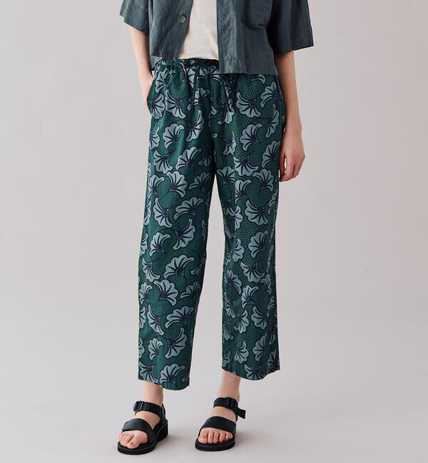 LE GLAZIK「LE GLAZIK | バティック イージーパンツ WOMEN」|チノ|GREEN系3