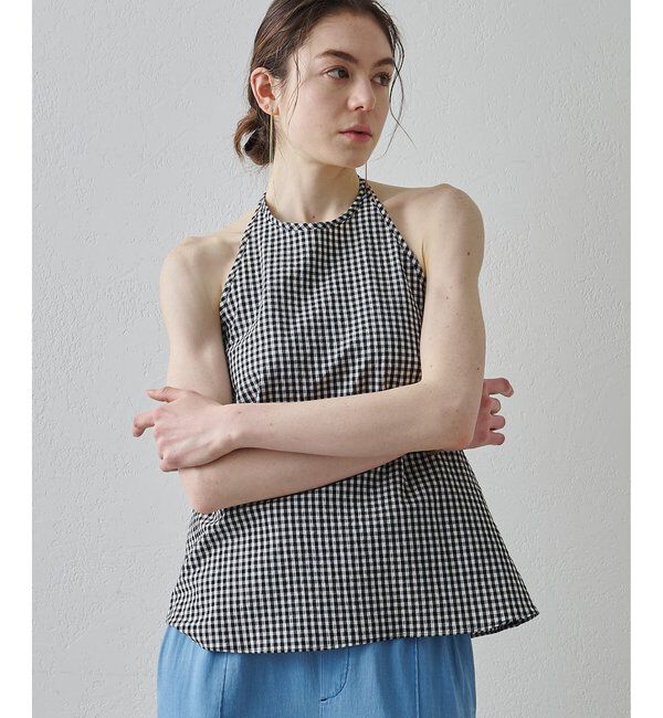 Drawing Numbers「【Drawing Numbers】オーガニックコットンホルターキャミソール」|シャツ・ブラウス|