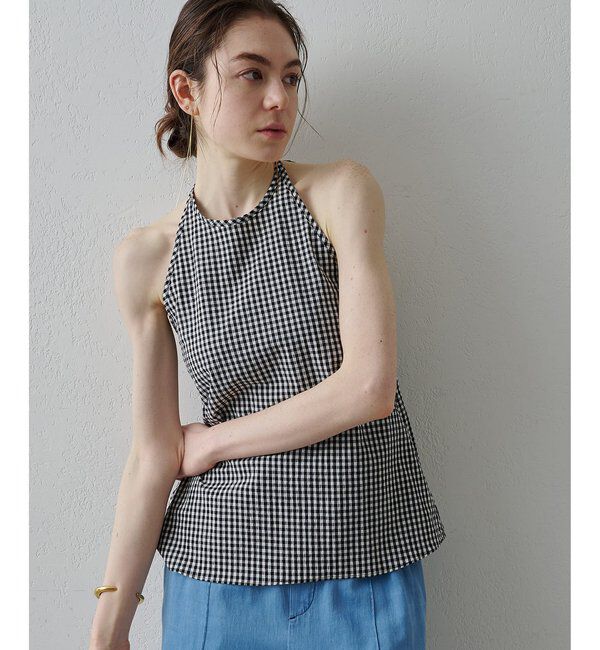 Drawing Numbers「【Drawing Numbers】オーガニックコットンホルターキャミソール」|シャツ・ブラウス|