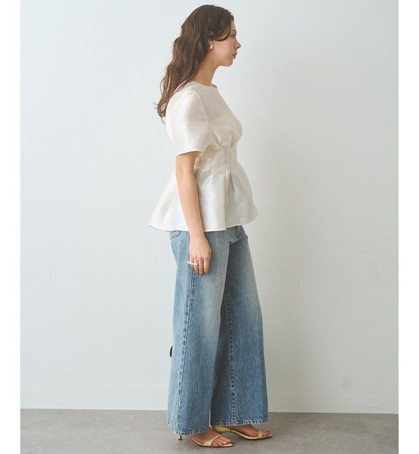  「【インフルエンサーコラボ】オーガンジーペプラムブラウス」|シャツ・ブラウス|