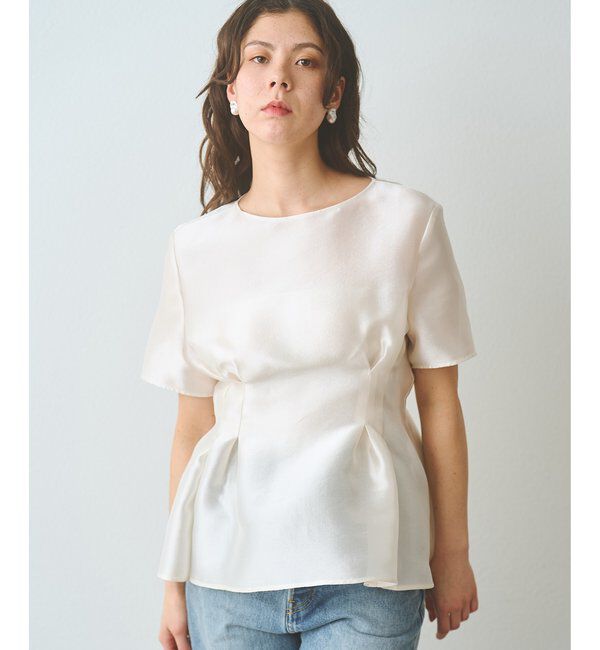  「【インフルエンサーコラボ】オーガンジーペプラムブラウス」|シャツ・ブラウス|