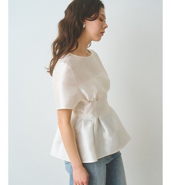  「【インフルエンサーコラボ】オーガンジーペプラムブラウス」|シャツ・ブラウス|