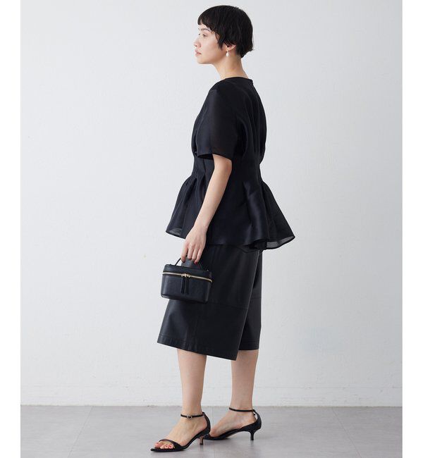  「【インフルエンサーコラボ】オーガンジーペプラムブラウス」|シャツ・ブラウス|