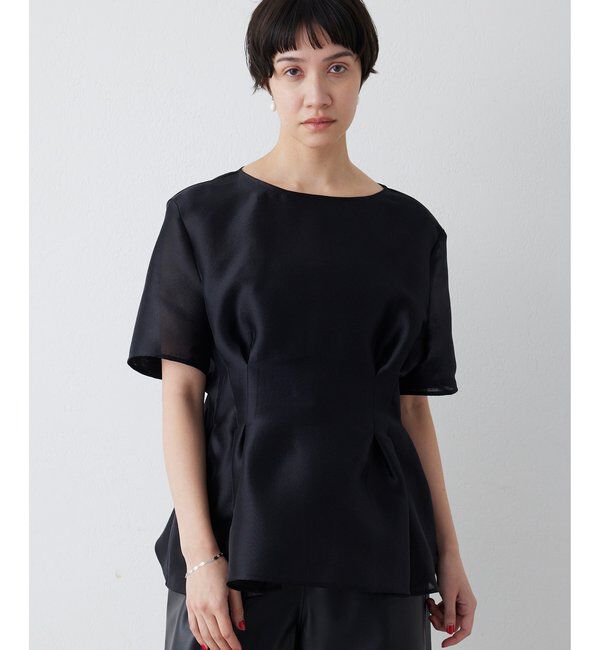  「【インフルエンサーコラボ】オーガンジーペプラムブラウス」|シャツ・ブラウス|