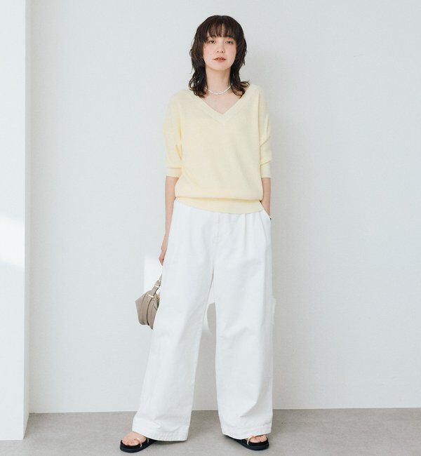  「【A・MONN(アモン)】ホワイトデニムパンツ」|デニム|