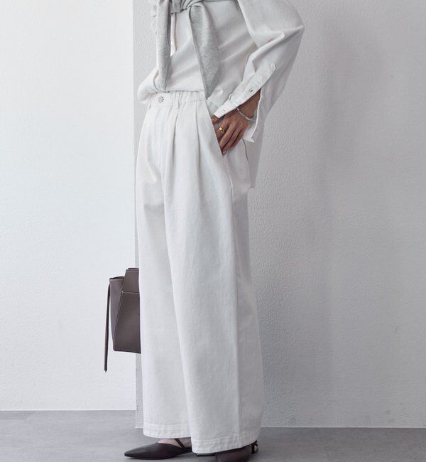  「【A・MONN(アモン)】ホワイトデニムパンツ」|デニム|