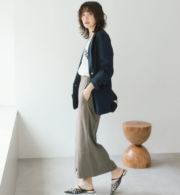  「【オンオフ使える】ドライギャバピークドラペルジャケット」|テーラードジャケット|