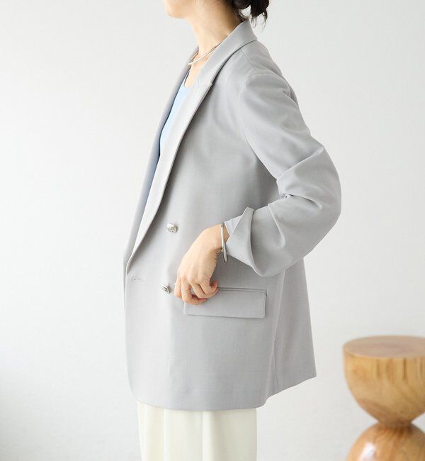  「【オンオフ使える】ドライギャバピークドラペルジャケット」|テーラードジャケット|