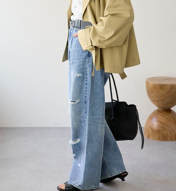  「【A・MONN(アモン)】ループポイントダメージデニム」|デニム|