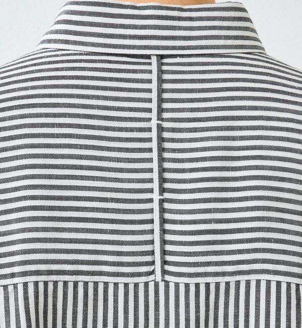  「予約【女性らしい抜け感】リネン混ストライプシャツ」|シャツ・ブラウス|