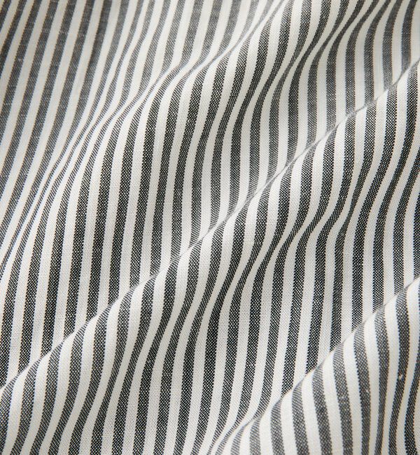  「予約【女性らしい抜け感】リネン混ストライプシャツ」|シャツ・ブラウス|