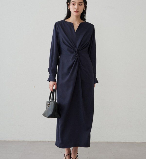  「ツイストVネックワンピース」|ワンピース|