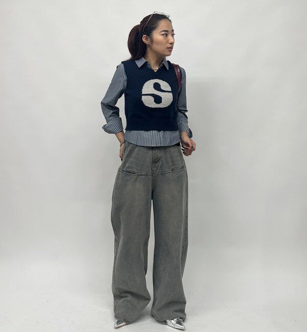  「《UNISEX / サイズ展開あり》スラッシュポケットブラストワイドデニム」|デニム|