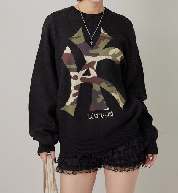  「【KOOKY'N】 KYジャガードニット」|ニット・セーター|ブラック