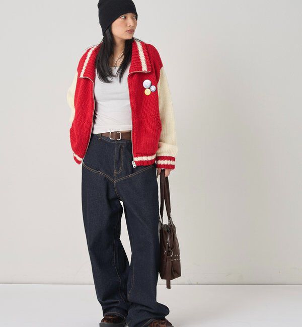  「ニットスタジャン」|カーディガン|