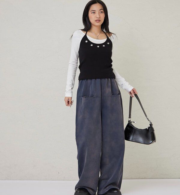  「アイレットホルターレイヤードトップス」|Tシャツ・カットソー|