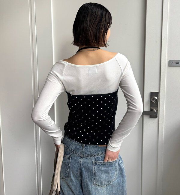  「アイレットホルターレイヤードトップス」|Tシャツ・カットソー|