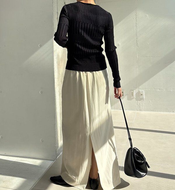  「バイカラーリブカーディガン」|カーディガン|