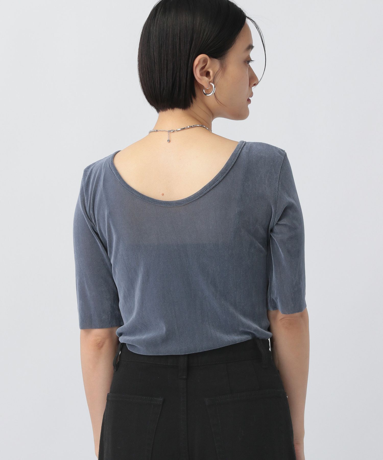 A part by 「ベロアプルオーバー_5分袖」|Tシャツ・カットソー|