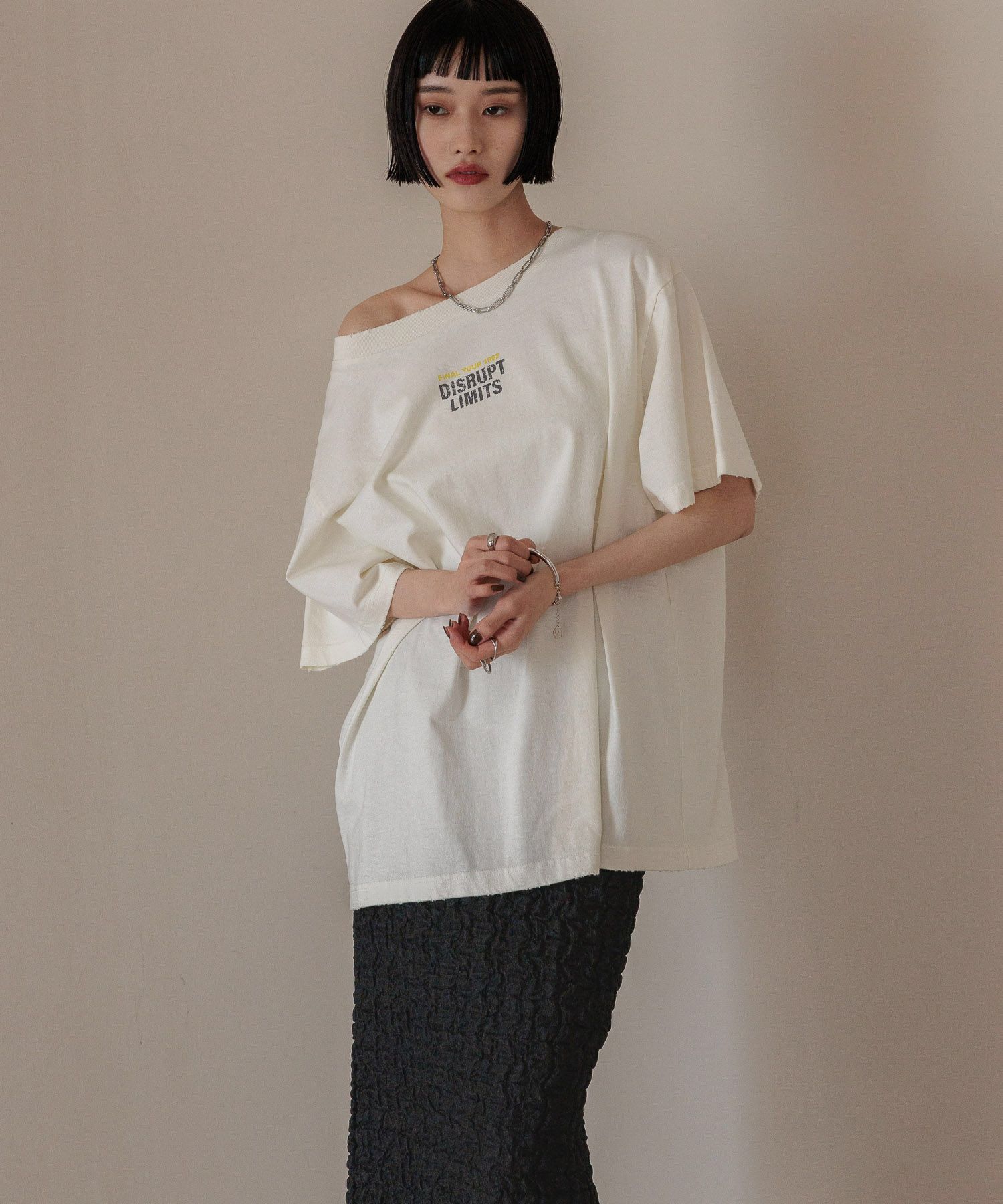 LOWRYS FARM「【前後着用可能】２ＷＡＹロゴＴＥＥ」|Tシャツ・カットソー|