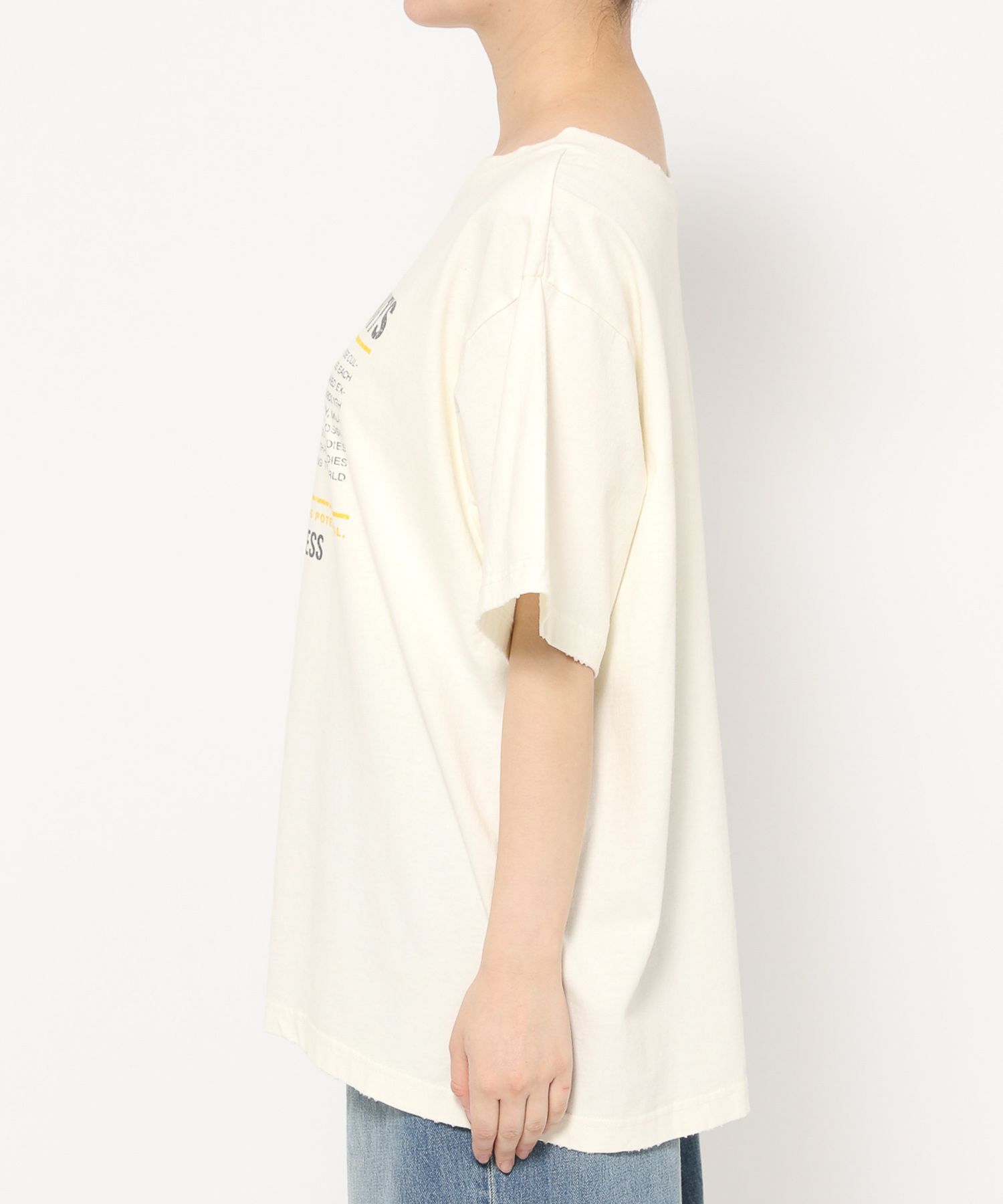 LOWRYS FARM「【前後着用可能】２ＷＡＹロゴＴＥＥ」|Tシャツ・カットソー|