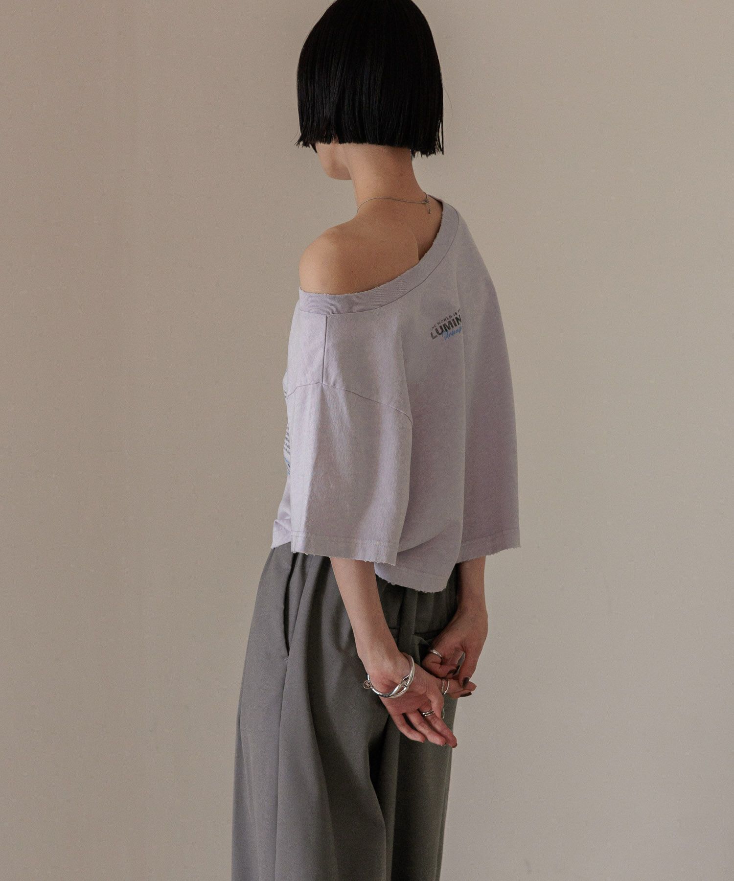 LOWRYS FARM「【前後着用可能】２ＷＡＹロゴＴＥＥ」|Tシャツ・カットソー|