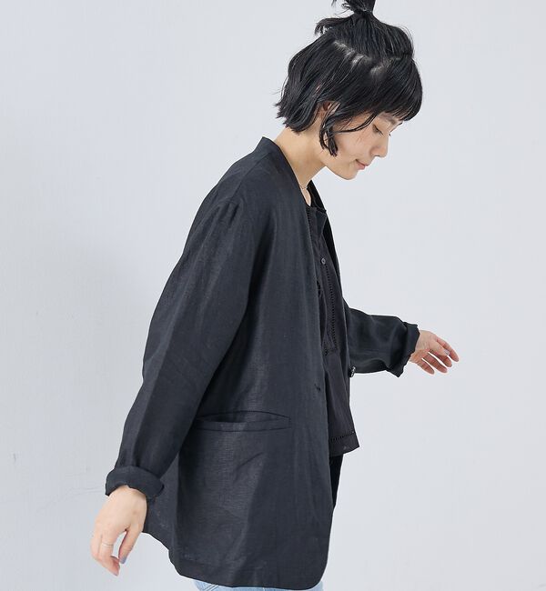 collex「麻ノーカラージャケット」|ノーカラージャケット|
